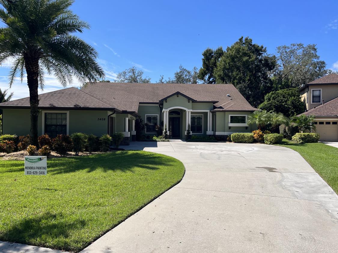 Fresh exterior paint finish